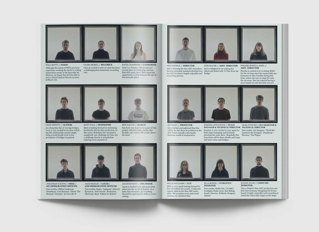 A VIEW FROM THE BRIDGE - programme