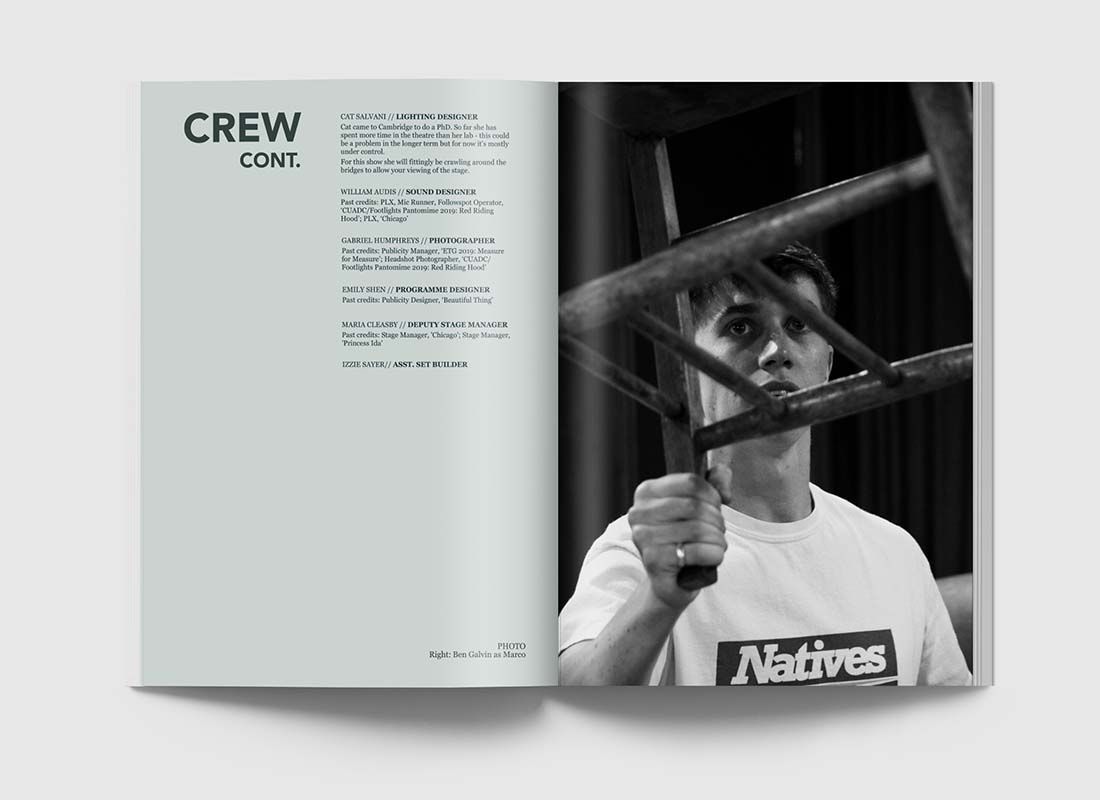 A VIEW FROM THE BRIDGE - programme
